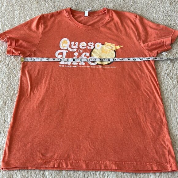Queso is life short sleeve shirt orange size medium - Picture 8 of 16